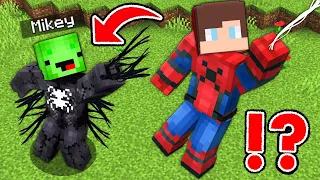 JJ Spiderman Speedrunner VS Mikey Venom Hunter - in Minecraft Challenge (Maizen Mizen Mazien)