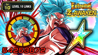 100% EZA STR KAIOKEN BLUE GOKU LEVEL 10 LINKS SHOWCASE! Dragon Ball Z Dokkan Battle