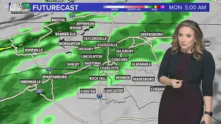 Cold rain, clouds return to the Piedmont Monday morning