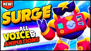 NEW! BRAWLER SURGE Gameplay & All 35 Voice Lines - Brawl Stars Surge Gameplay