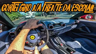 FUI BUSCAR MEU PRIMO NA ESCOLA DE FERRARI 812!!🔥V12 RONCANDO ALTO