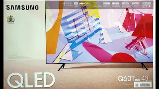 Samsung 2020 Q60T 43" 4K QLED Unboxing, Setup with 4K Demo Videos