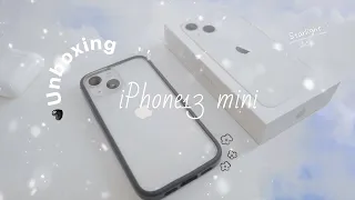 Unboxing iPhone13 mini🤍 | starlight☁️✨