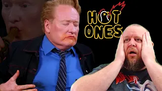 Conan on Hot Ones REACTION - He's a MADMAN!!!!!