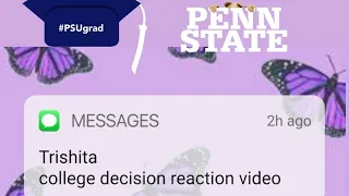 I got into Penn State | College Decision Reaction 2022 | Early Action | International Student
