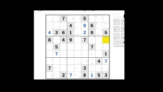 NY Times Hard Sudoku - April 12 2024 (Solution/Walkthrough)