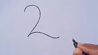 Peacock Drawing Very Easy From Number 2 | How To Draw Peacock | Number Drawing |