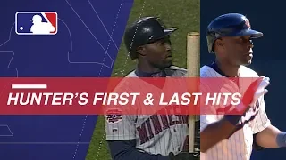 A look at Hunter's first and last MLB hits
