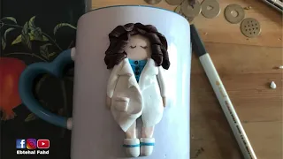 Polymer Clay Cup Art /فن الأكواب من الصلصال الحراري