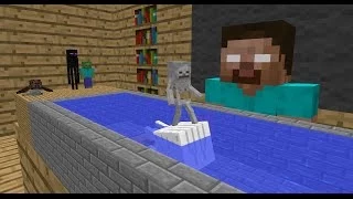 Monster School: Swimming - Minecraft Animation