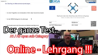 Kompetenznachweis Online Prüfung für A1und A3 I Mein ganzer Test