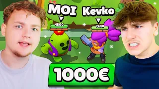 Je lui DONNE 1000€ si il GAGNE sur Brawl Stars ! (Avec Kevko)