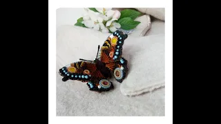Брошь-бабочка Шоколадница
