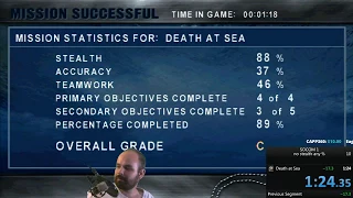 SOCOM 1 Speedruns - Mission #1 Death at Sea [1:18] [PS2] [Former WR] - Ensign, Any %, Glitchless