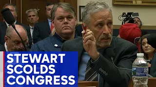 Jon Stewart gets choked up, angry before Congress over 9/11 compensation