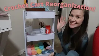 Reorganizing My Crochet Cart | My Crochet Space + How I Organized It