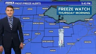 Drying out, brisk overnight into Wednesday; frost possible Thursday morning | WTOL 11 Weather - 4/23