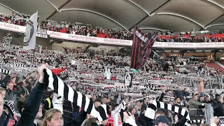 Eintracht Frankfurt Fans singen IM HERZEN VON EUROPA I Stuttgart DFB-Pokal Halbfinale 2023