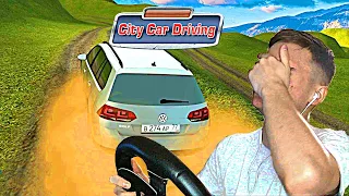 В горы с ПРИЦЕПОМ, у меня БОМБИТ!! - CITY CAR DRIVING на РУЛЕ!