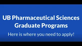 UB Pharmaceutical Sciences Graduate Programs