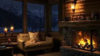 Cozy Cabin Rain & Fireplace: Relaxing Rain Sounds for Instant Sleep & Relaxation