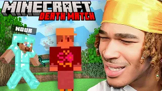 I played Minecraft team death match with my viewers