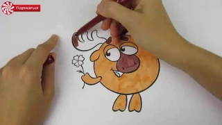 СМЕШАРИКИ РАСКРАСКА , смешарики , ЛОСЯШ , kikoriki , coloring book | Конфетки ТВ