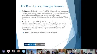 ITAR and EAR Training