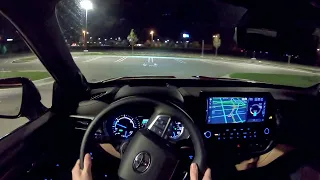 2020 Toyota Highlander Platinum Limited Hybrid AWD - POV Night Drive (Binaural Audio)