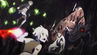 Bell and Ryuu VS Juggernaut Final Battle  - DanMachi / ダンまち