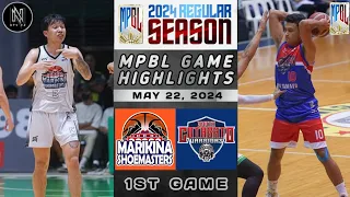 MPBL HIGHLIGHTS: MARIKINA SHOEMASTER VS SOUTH COTABATO WARRIORS (MAY 22, 2024)