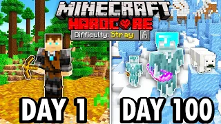 I Survived 100 Days as a STRAY in Hardcore Minecraft... Here’s What Happened