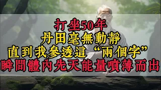 打坐50年，丹田毫無動靜，直到我參透這“兩個字”，瞬間體內先天能量噴薄而出