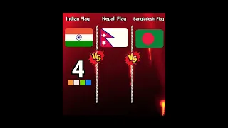 Indian Flag vs Nepali Flag vs Bangladeshi Flag #shorts #indian #nepali #bangladeshi #flag #compare