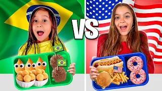 QUEM MONTAR A MELHOR LANCHEIRA GANHA!! Lancheira do Brasil Vs Estados Unidos 🇧🇷vs🇺🇸