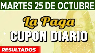 Resultado del sorteo Cupon Diario del Martes 25 de Octubre del 2022.