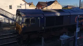 No.192 18th January 24 Long Eaton Town Level Crossing 66302 plus a good rake of RHTT