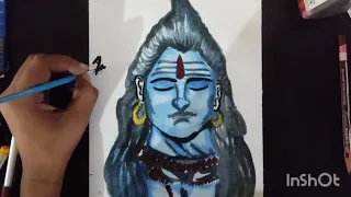 lord shive ji drawing with water color #art #drawing@Askartsbyaman7509@SanjuArts7