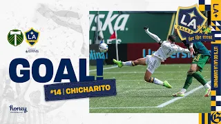 GOAL: Javier "Chicharito" Hernández scores the first goal of the match against Portland Timbers