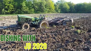 DISKING THE BACK FIELD WITH JD 2020