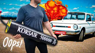 The Most Powerful Firecracker on YouTube 🧨  KORSAIR 500000 ☠️ in the CAR.