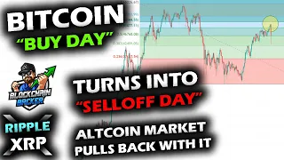 BITCOIN DAY TURNS INTO SELLOFF as XRP Price Chart, ADA, ETH, and Altcoin Market Follow Along