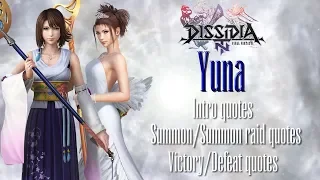 DFFNT: Yuna Intro/Result/Summon Quotes