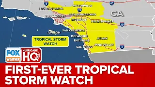 Life-Threatening Flash Flooding Possible As First-Ever Tropical Storm Watch Issued For Southern CA