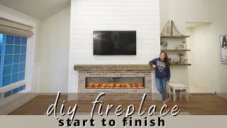 DIY Shiplap Electric Fireplace Build with Mantel