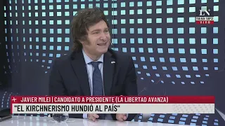 Javier Milei, sobre la posibilidad de bajarse del ballottage : “Bajo ningún punto de vista"