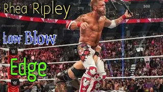 WWE Raw Rhea Ripley LOW Blow Edge #shorts