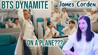 BTS ON JAMES CORDEN! "Dynamite" The Late Late Show REACTION!!