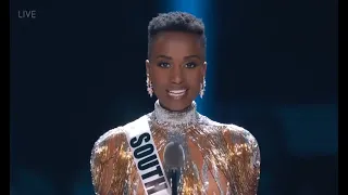 THE WINNING AND EMPOWERING ANSWER OF MISS UNIVERSE 2019 - Zozibini Tunzi