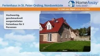 St. Peter-Ording: Hochwertig, geschmackvoll ausgestattetes Ferienhaus für 5 - FeWo-direkt.de Video